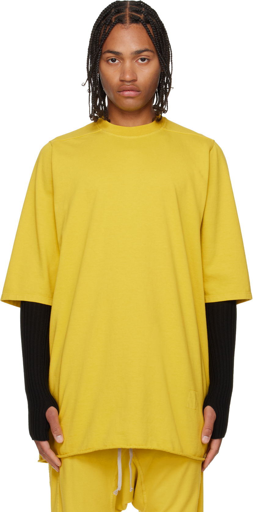 T-shirt Rick Owens Concordians Jumbo SS T-shirt Gul | DU02E7274 RIG