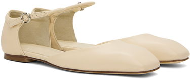 Tøj Aeyde Aeyde Miri Ankle Strap Flats Beige | A11-FL-RKLS08FL47-SS24-100-007, 3