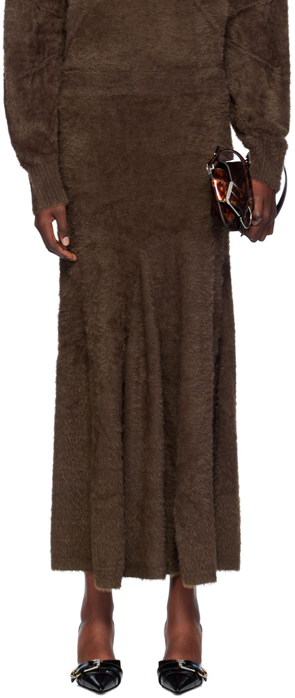 Nederdel Helmut Lang Helmut Lang Grunge Maxi Skirt Brun | O06HW701