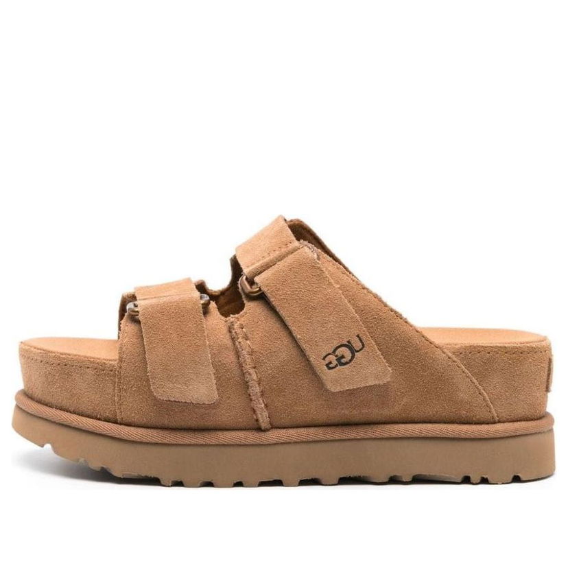Sneakers og sko UGG Goldenstar Hi Suede Platform Slides Brun | 1155458-CHE