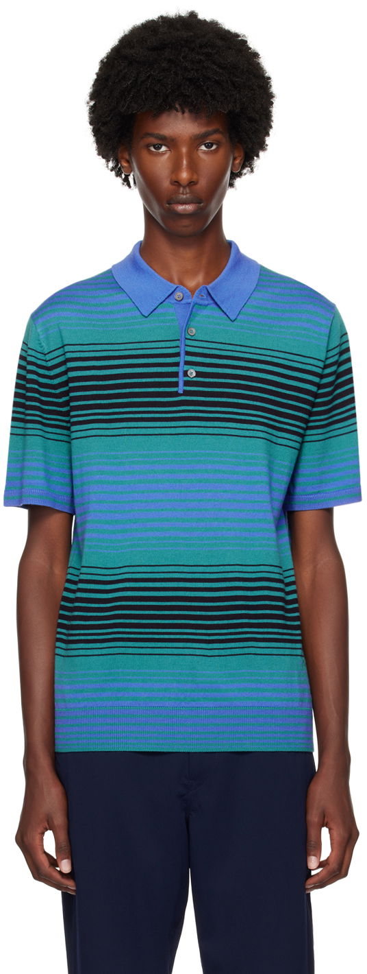 Polo skjorte Paul Smith PS Paul Smith Striped Knit Polo Flerfarvet | M2R-963Y-N22145-43