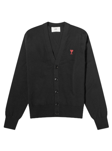 Sweater AMI Small A Heart Cardigan Sort | BFHKC111-KN0025-001