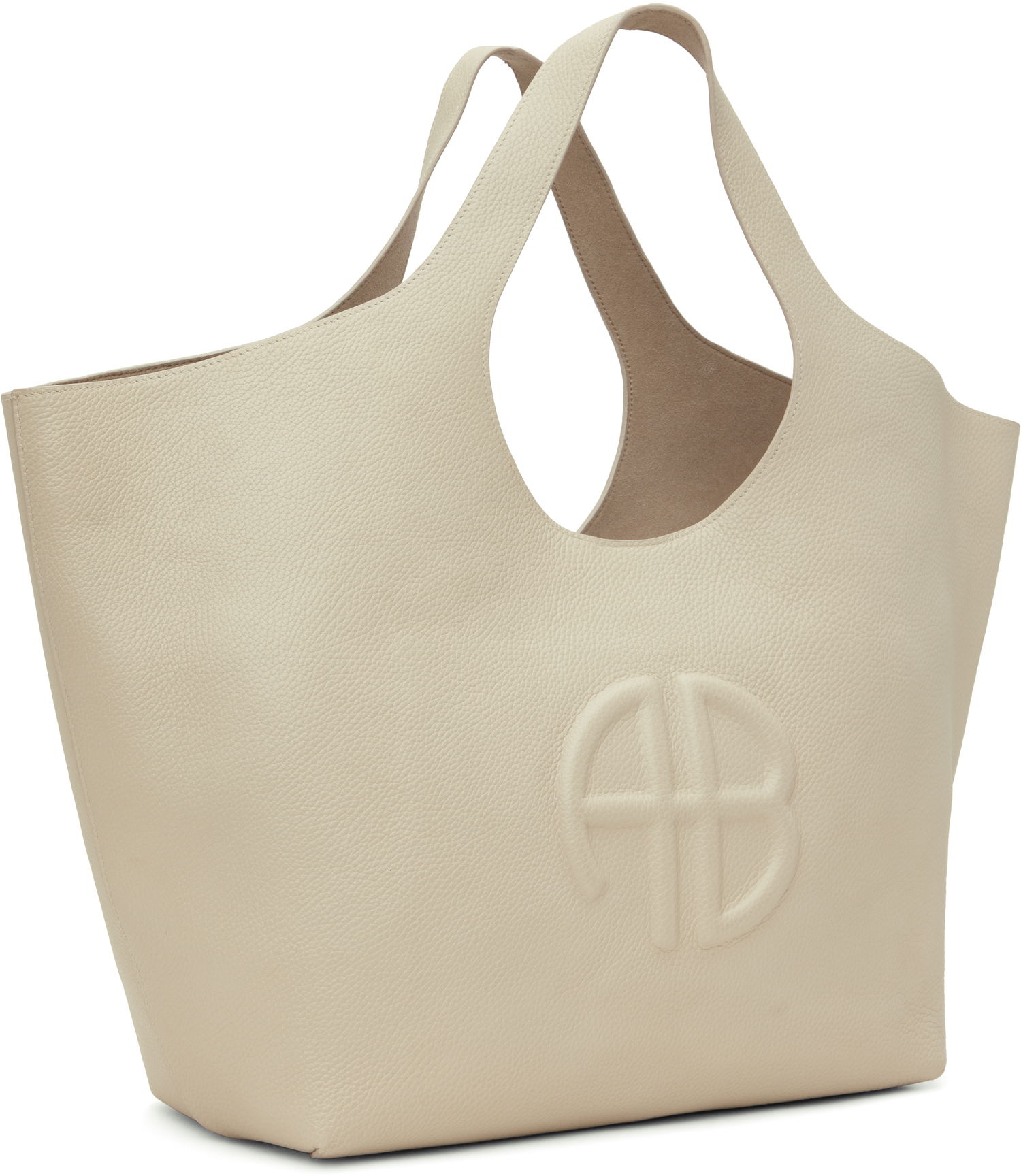Håndtaske Anine Bing Lili Embossed Leather Tote Bag Beige | A-13-10244-SDA26, 1