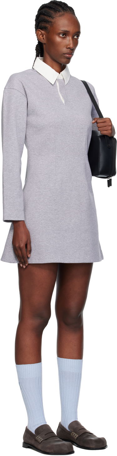 Kjole JW Anderson JW Anderson Long Sleeve Polo Midi Dress Grå | JD0047-PG1845, 1