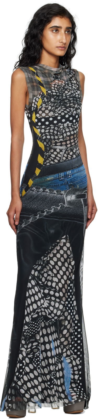 Kjole Ottolinger Ottolinger Mesh Maxi Dress Flerfarvet | 101-500301-03, 3