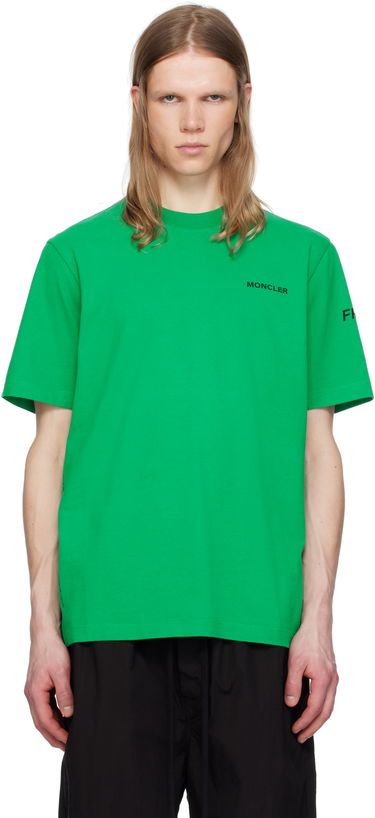 T-shirt Moncler Moncler Genius x FRGMT Hiroshi Fujiwara Maxi Logo T-Shirt Grøn | K109U8C00002M3265, 0