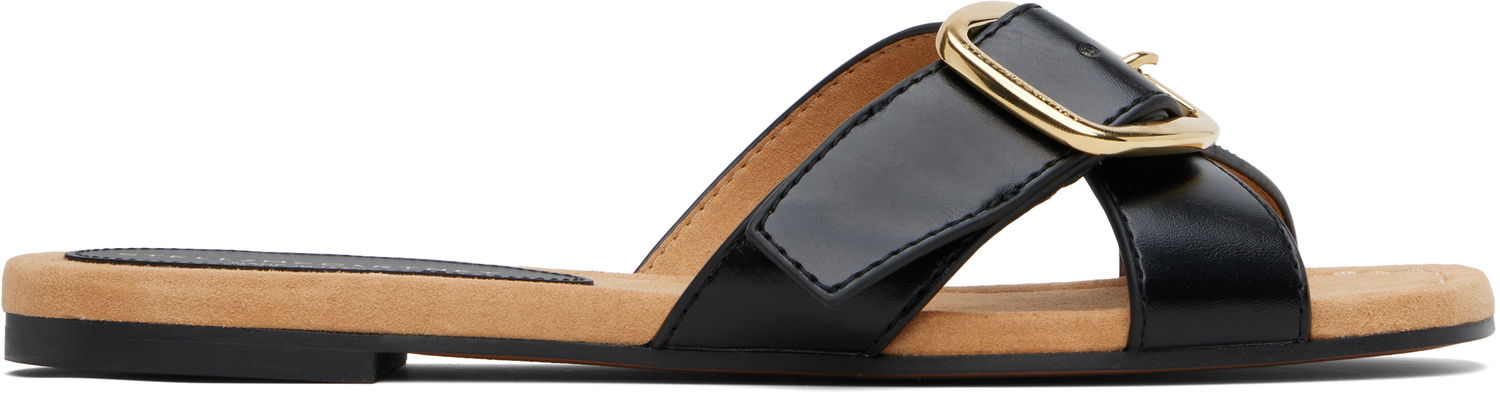 Tilbehør Stella McCartney Stella McCartney Gaia Brushed Alter Mat Sandals Sort | 810572W0U70, 0
