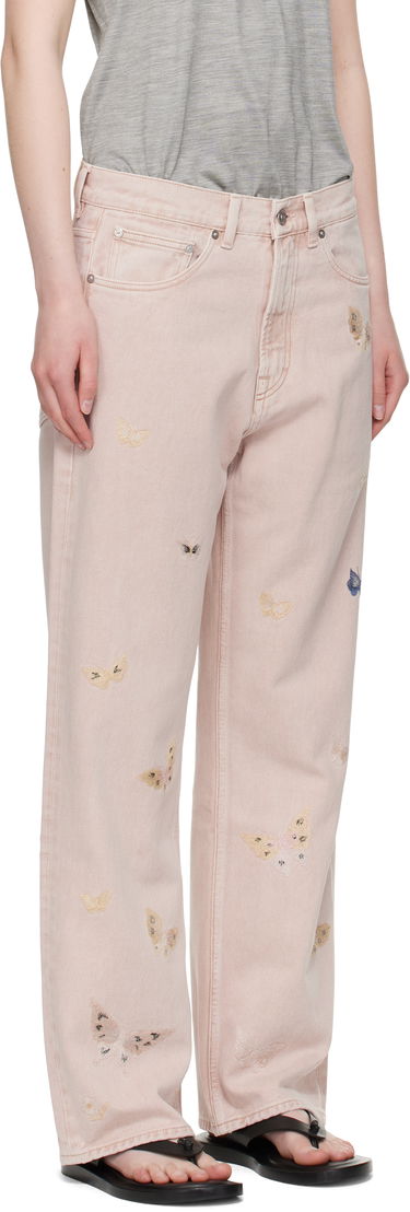 Jeans OUR LEGACY Our Legacy Third Cut Butterfly Embroidered Jeans Lyserød | M2255TRB, 1