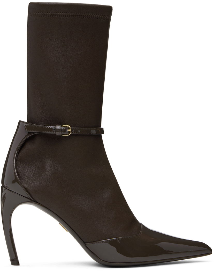 Tøj FERRAGAMO Ferragamo Pointed Ankle Boots Brun | 01H670 - 769263