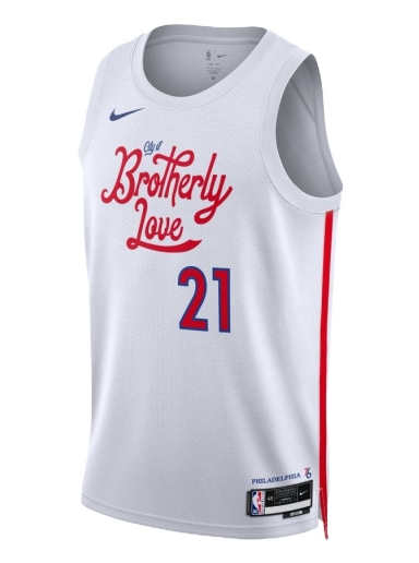 Jersey Nike NBA Dri-FIT Joel Embiid Philadelphia 76ers City Edition 2022 Swingman Jersey Hvid | DO9606-101