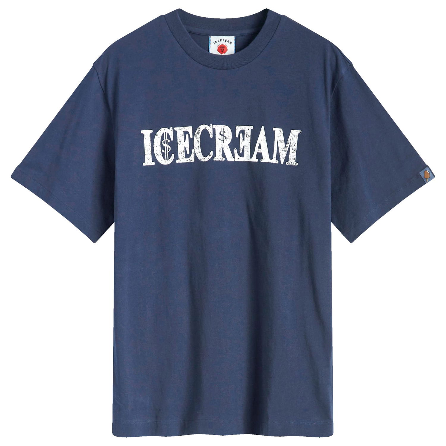 T-shirt BBC IceCream ICECREAM World Tour T-Shirt, Size Large Mørkeblå | IC24463-NVY, 0