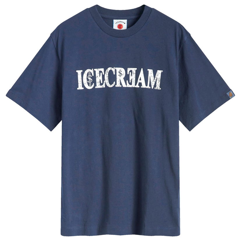 T-shirt BBC IceCream ICECREAM World Tour T-Shirt, Size Large Mørkeblå | IC24463-NVY