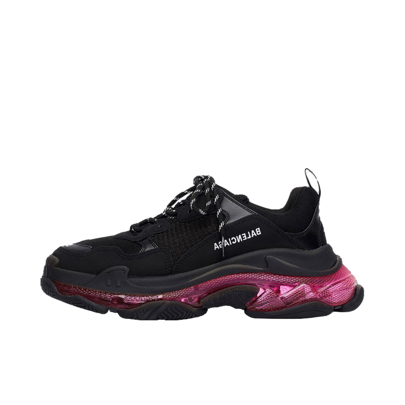 Sneakers og sko Balenciaga Triple S Clear Sole Neon Pink Sort | 541624W2FR11053
