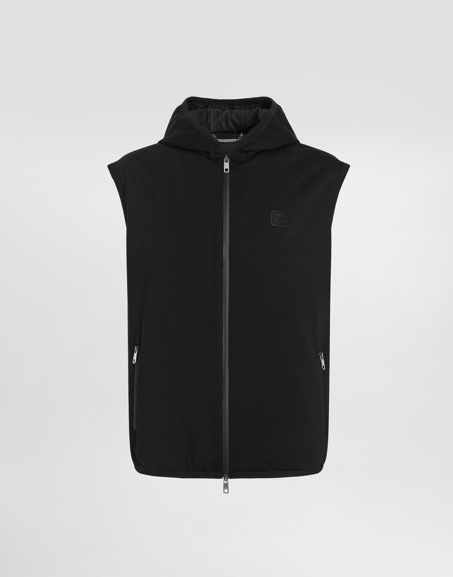 Vest Dolce & Gabbana Dolce & Gabbana Technical Fabric Hooded Vest Sort | G9AOGTFUGS1N0000, 0
