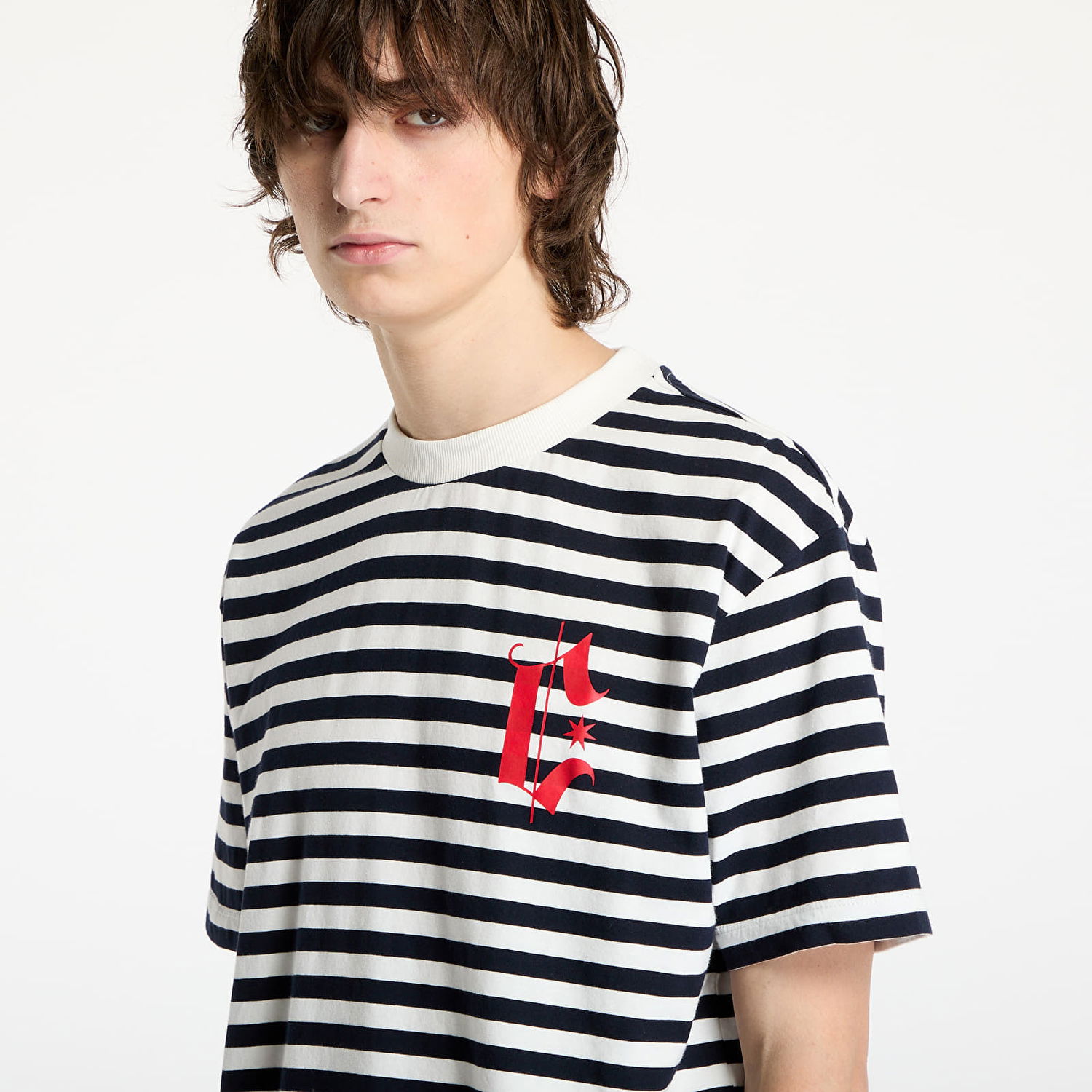 T-shirt Marcelo Burlon Marcelo Burlon County Goth Stripe Boxy T-Shirt Flerfarvet | CMAA05AS25JER0040146, 1