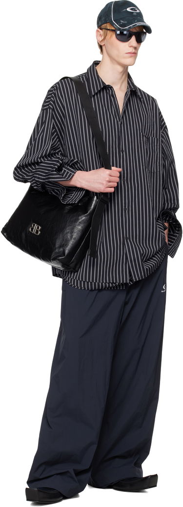 Skjorte Balenciaga Balenciaga Striped Flatground Shirt Sort | 814598TRM23, 3