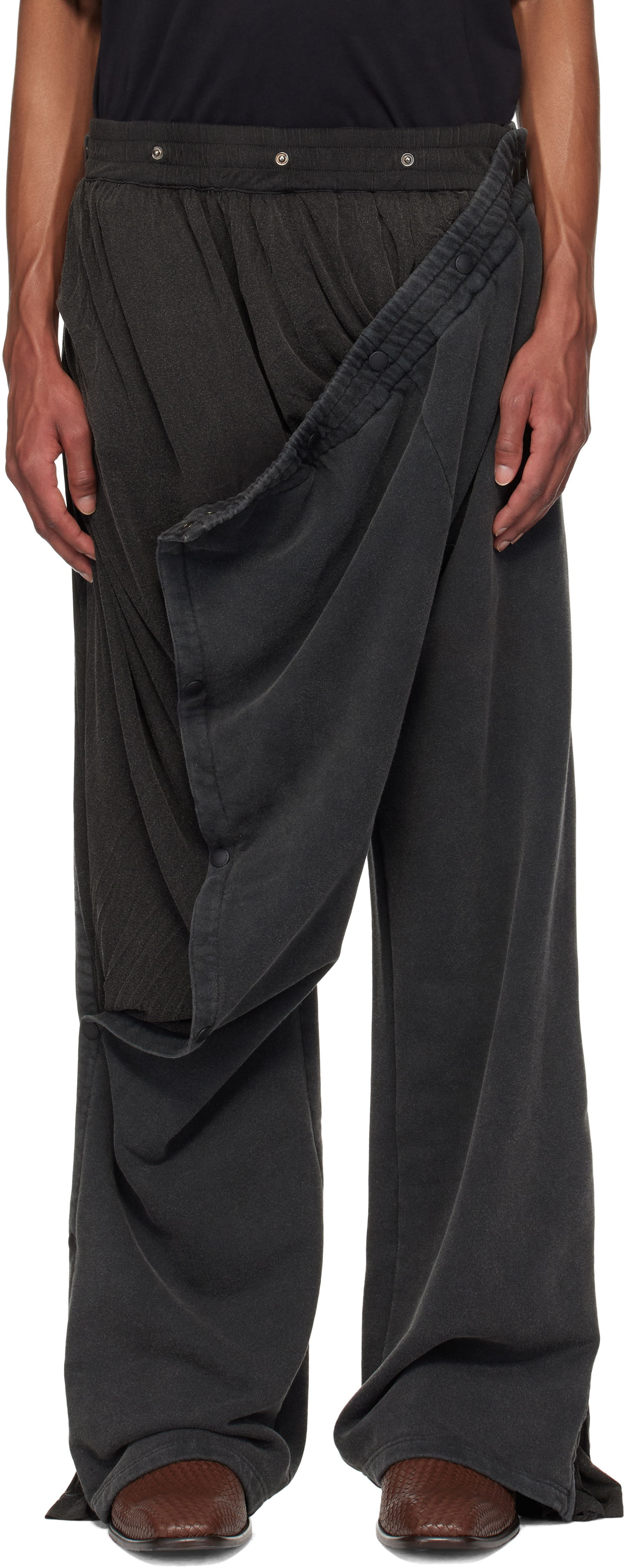 Joggingbukser Y/PROJECT Snap Insert Sweatpants Sort | 204PA004, 0