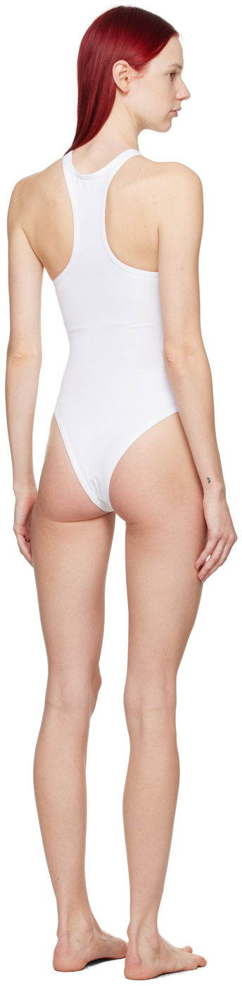 Badetøj The Attico Attico Hook-Eye Swimsuit Hvid | 243WBB04 PA63, 2