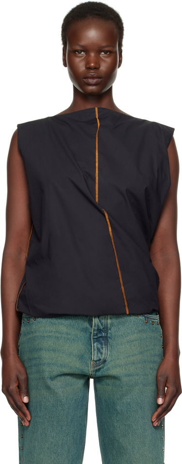 Tanktop Baserange Sleeveless Turn Neck Top Sort | TOTU-PO-SP25, 0