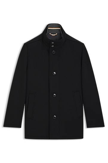 Frakker BOSS Relaxed-fit coat in wool and cashmere Sort | 50549193