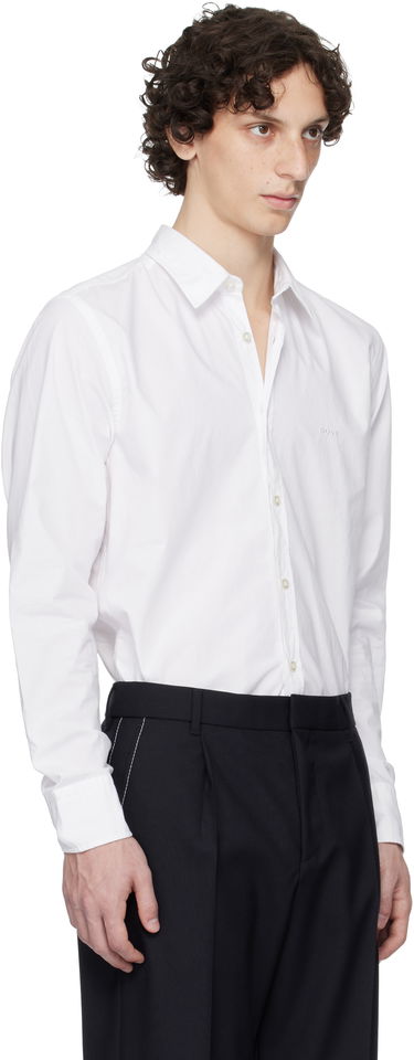Skjorte BOSS Regular-Fit Cotton Poplin Shirt Hvid | 50518304, 2