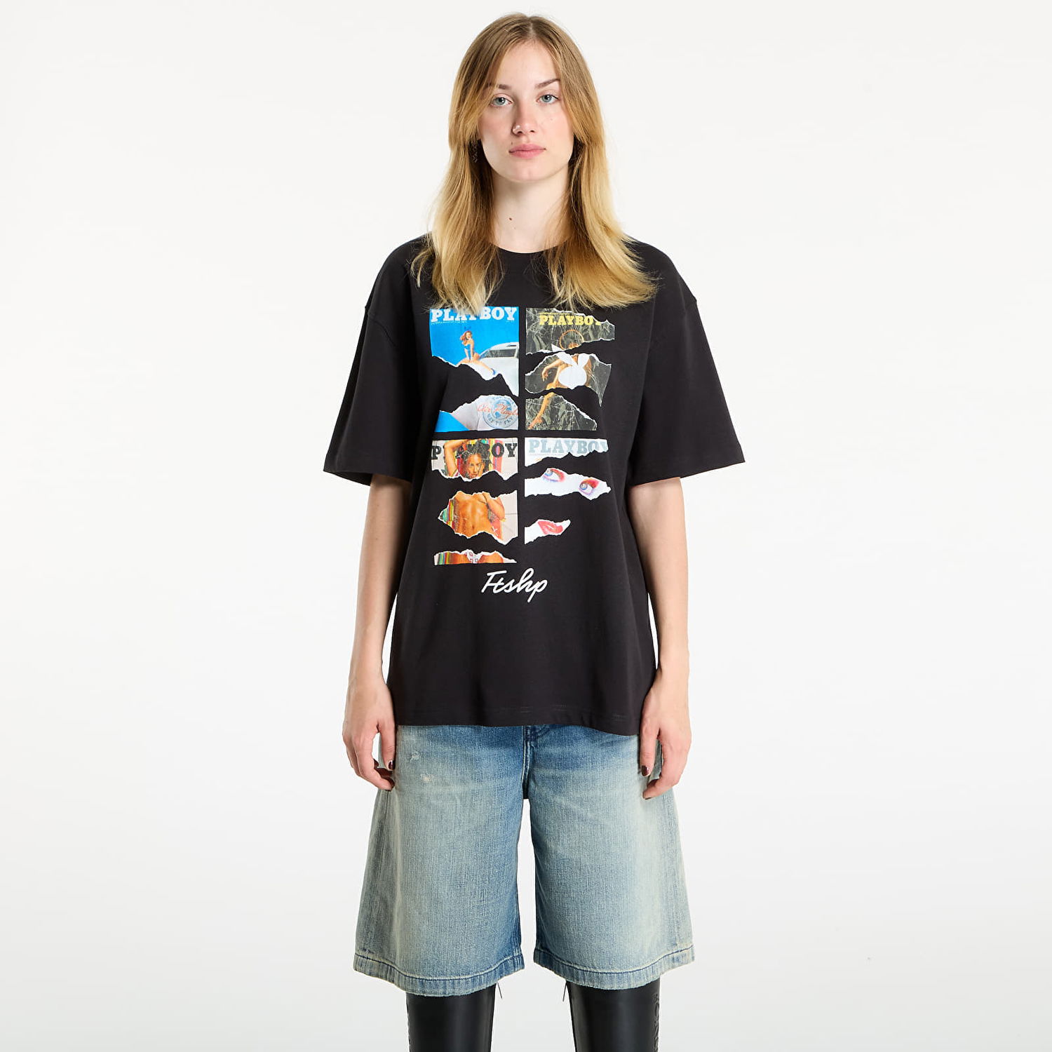 T-shirt Footshop Playboy x FTSHP Covers Tee UNISEX Black Sort | FTSHP_526, 1