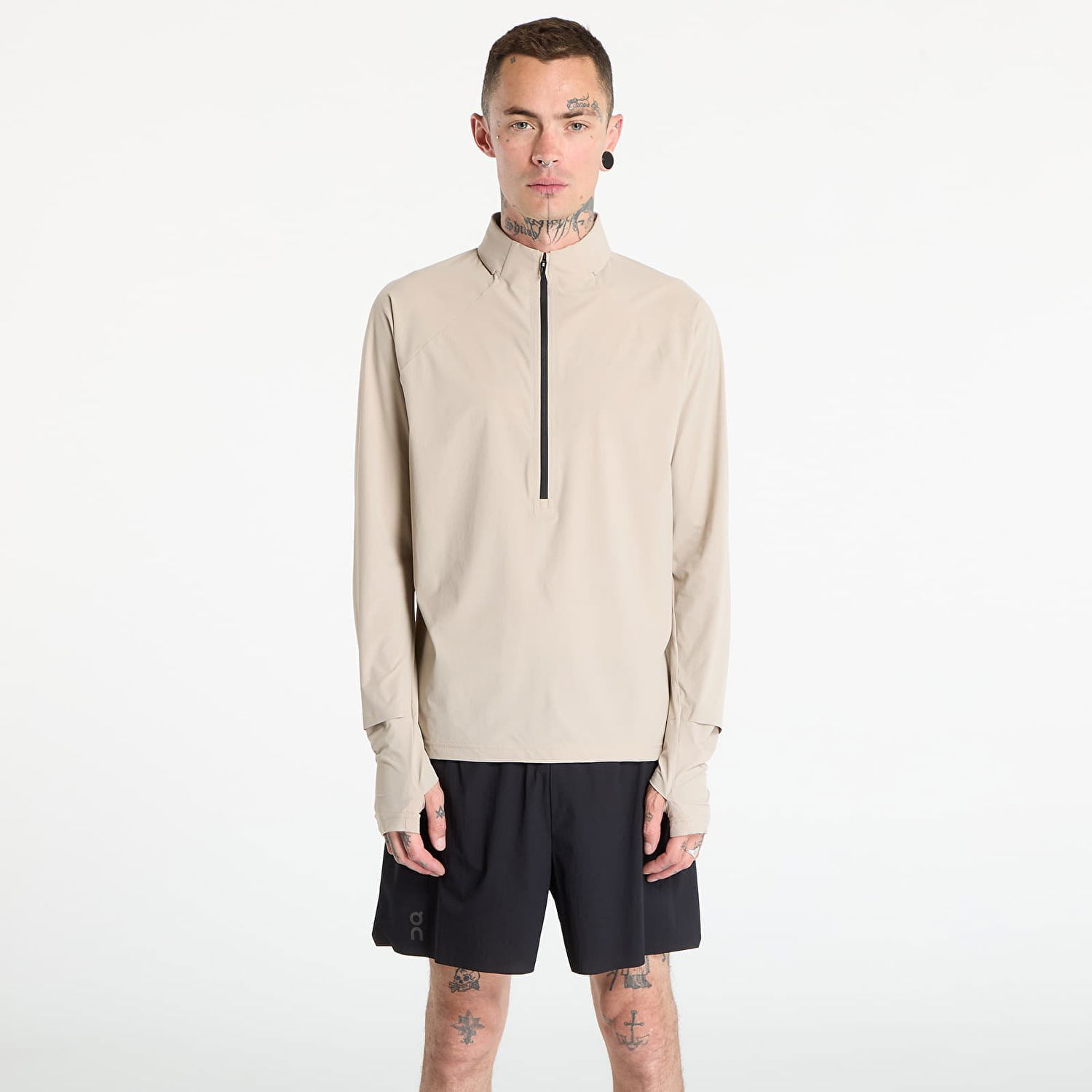 Vindjakke On Running Trail Breaker Half-Zip Running Top Beige | 1ME30150603, 0