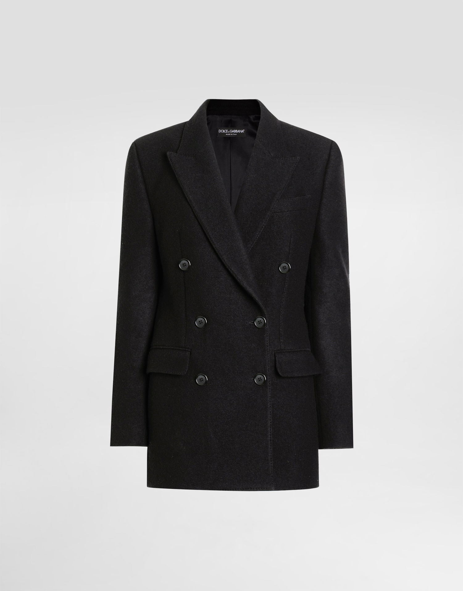Jakke Dolce & Gabbana Dolce & Gabbana Double-Breasted Wool Jacket Sort | F29UBTHU2BBN0000, 0