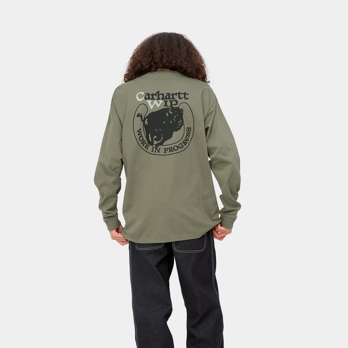 T-shirt Carhartt WIP L/S Buffalo T-Shirt Grøn | I031388_1CJ_XX, 1