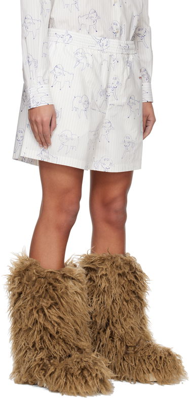 Boksere Stella McCartney Stella McCartney Sheep Can Never Sleep Print Shorts Hvid | 6030333BSSH7, 1