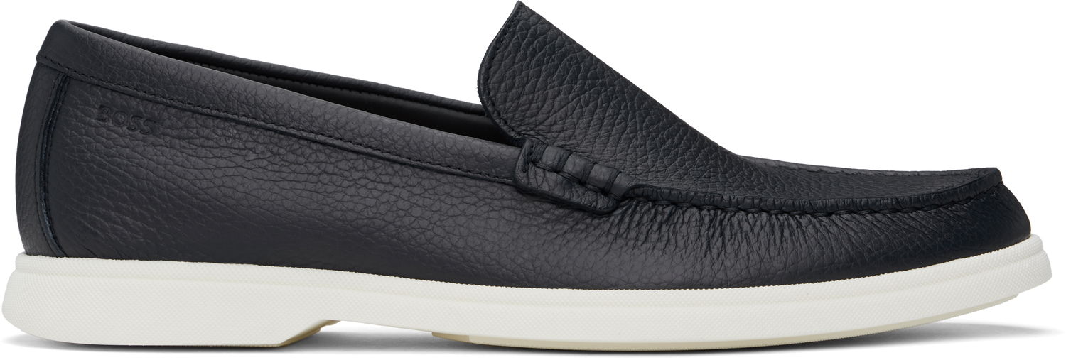 Sneakers og sko BOSS BOSS Tumbled Leather Loafers Sort | 50536173, 0