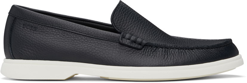 Sneakers og sko BOSS BOSS Tumbled Leather Loafers Sort | 50536173