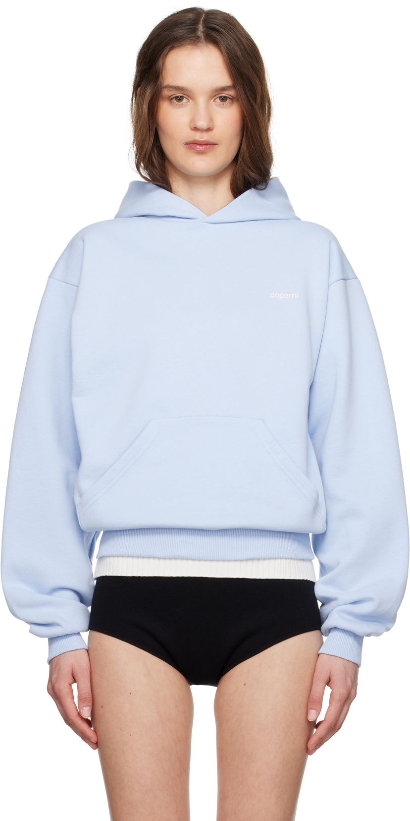 Sweatshirt Coperni Coperni Horn Hoodie Blå | COPJS15BISF5035