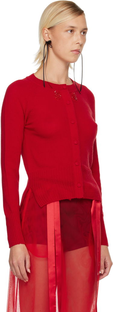 Sweater Simone Rocha Simone Rocha Embellished Cashmere Cardigan Sort | COMK3B 0667, 4