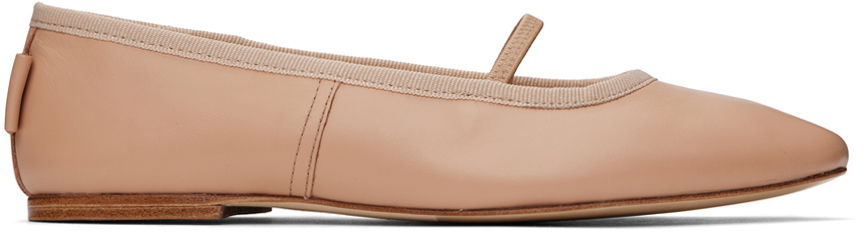 Tøj A.P.C. A.P.C. Swan Ballerina Flats Beige | PXBUL-F53295, 0