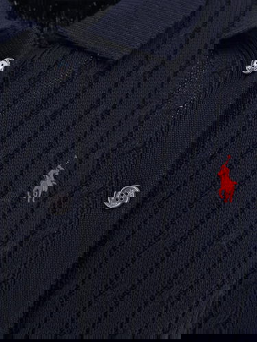 Sweater Polo by Ralph Lauren Cable-Knit Cotton-Blend Cardigan by Polo Ralph Lauren Mørkeblå | 211963486002, 2