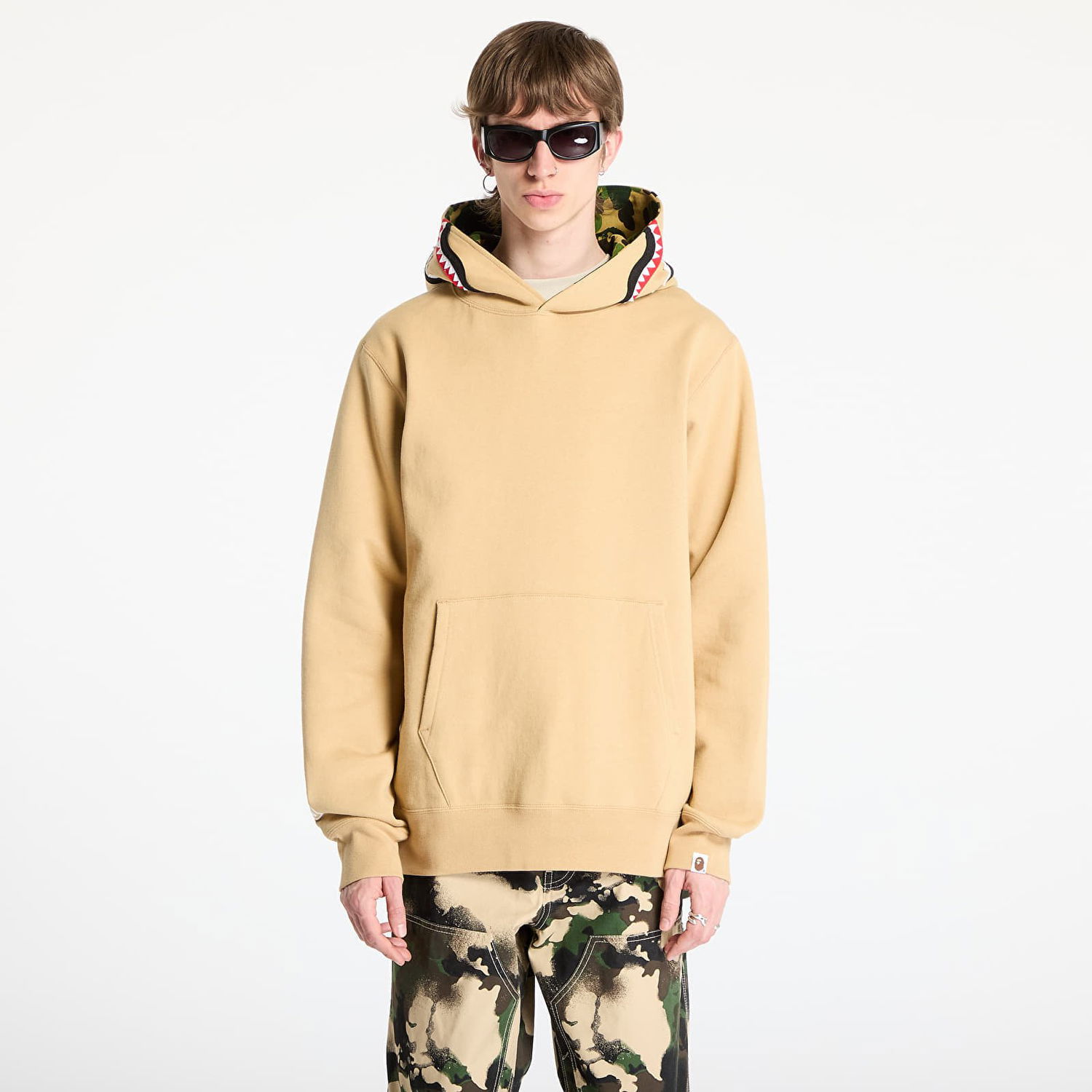 Sweatshirt BAPE A BATHING APE ABC Camo Shark Pullover Hoodie Beige | 001PPL301009MBEI, 0