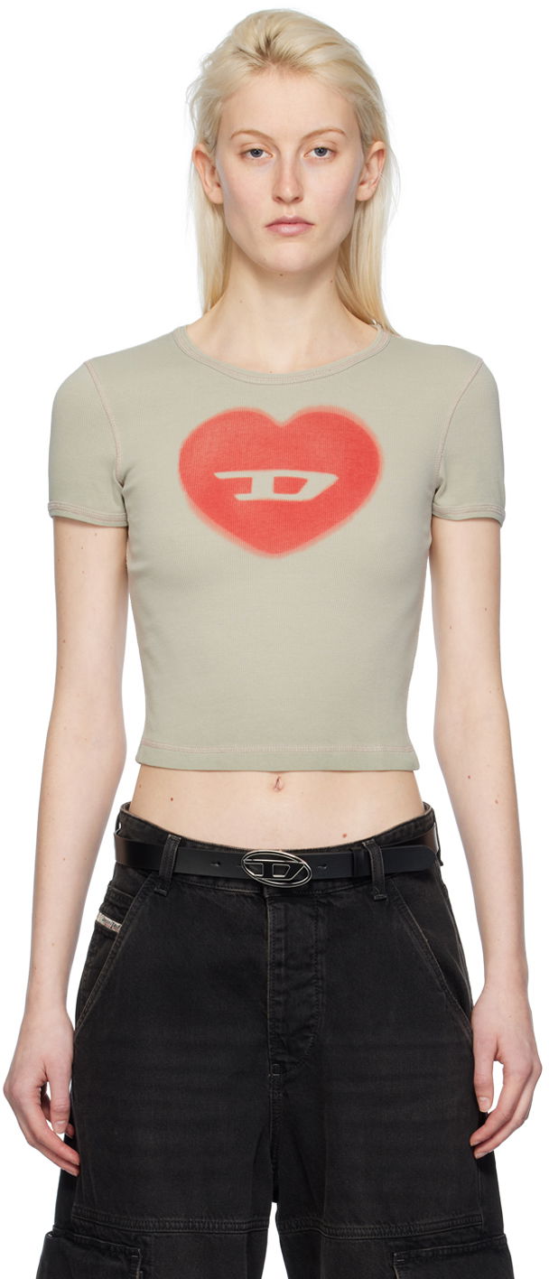 T-shirt Diesel T-Ele T-Shirt Grøn | A12836 0SQAD