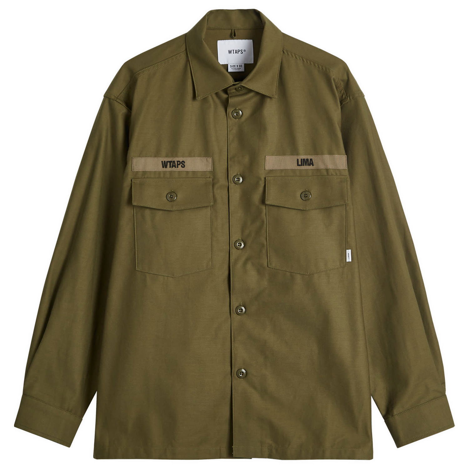 Skjorte WTAPS Utility Shirt Grøn | 242WVDT-SHM01-OLV, 0