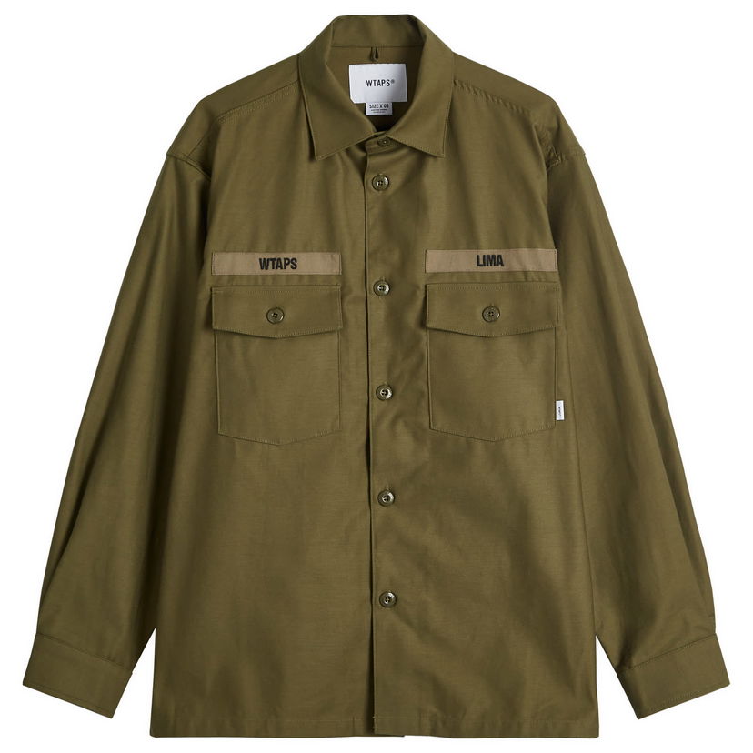 Skjorte WTAPS Utility Shirt Grøn | 242WVDT-SHM01-OLV