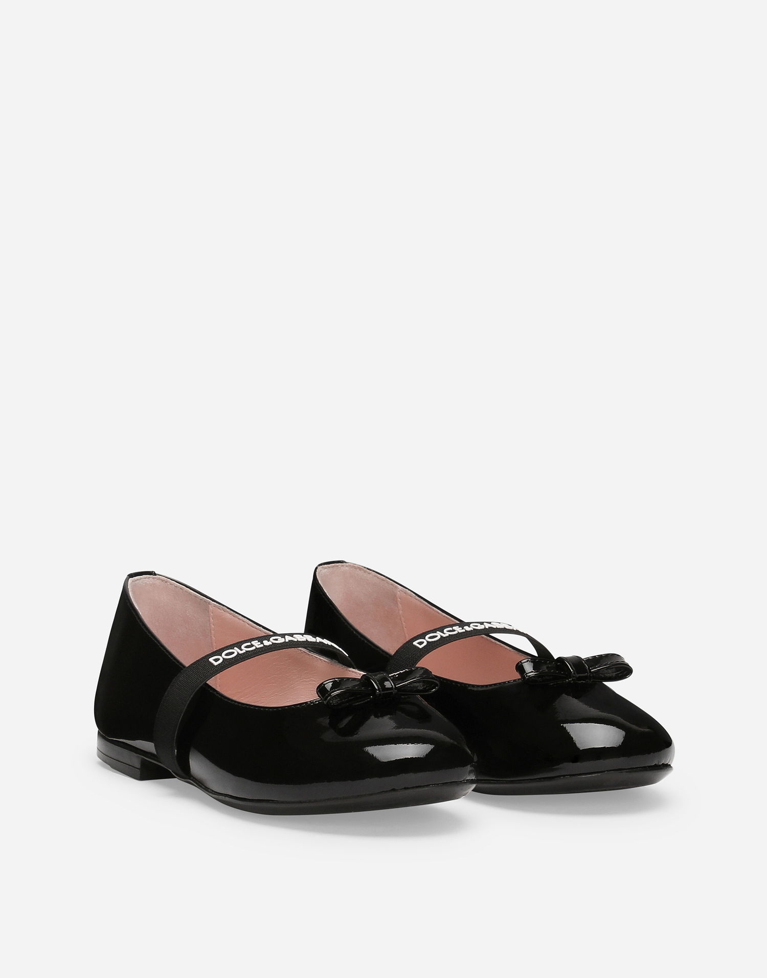 Sneakers og sko Dolce & Gabbana Patent Leather Ballet Flats With Bow Sort | D11294A483180999, 1