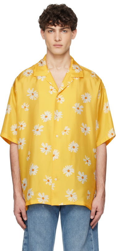 Skjorte Moschino Moschino Allover Daisy Print Shirt Gul | 251ZZA022602611024, 0