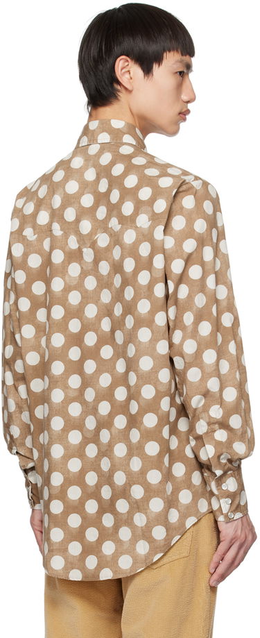 Skjorte ERL ERL Polka Dot Long Sleeve Shirt Brun | ERL06B012, 2