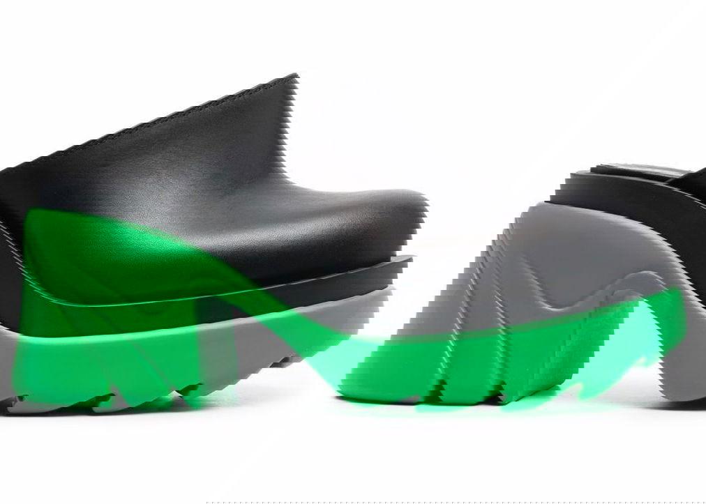 Sneakers og sko Bottega Veneta Flash Sculpted-Heel Mules Grøn | 668525VBS501476, 0