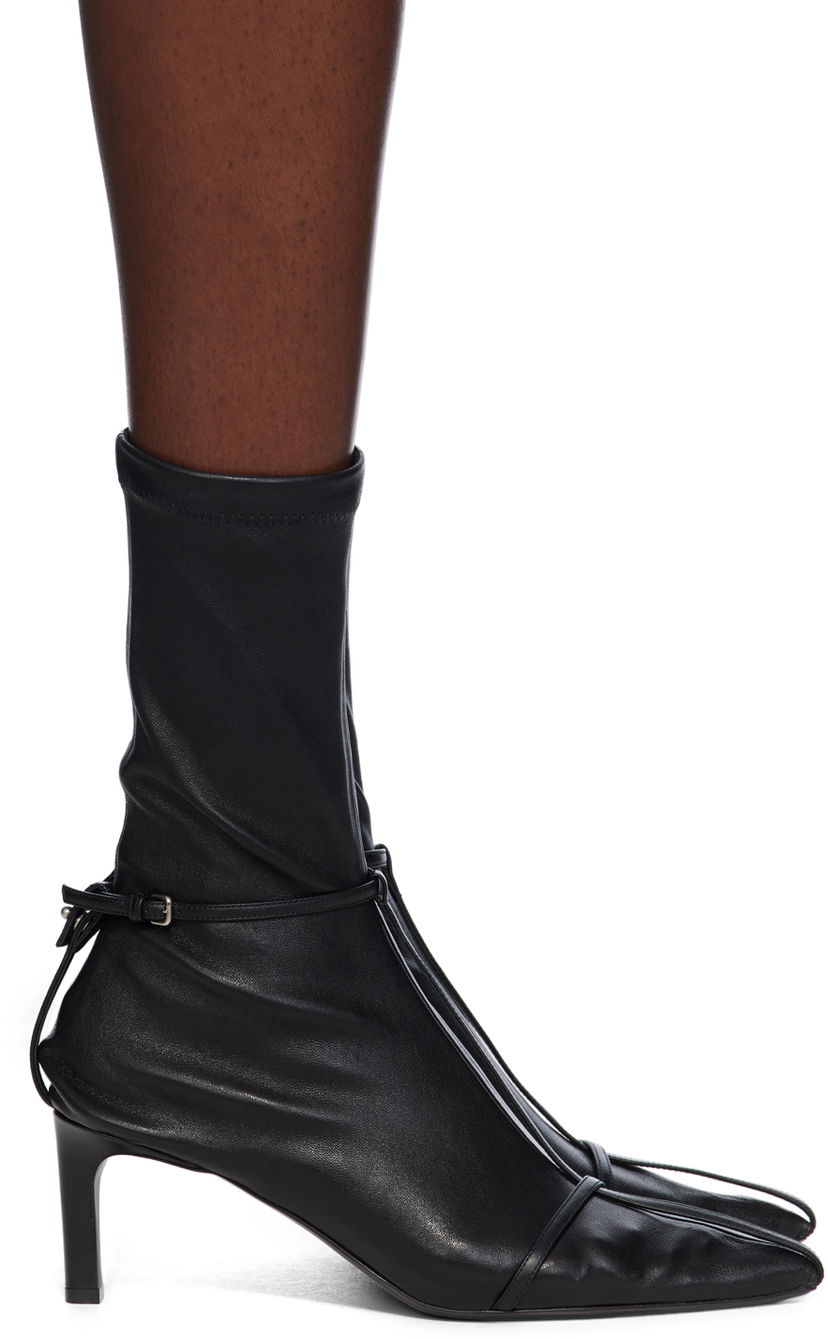 Tøj Jil Sander Jil Sander Stretch Nappa Ankle Boots Sort | J15WU0085_P7083