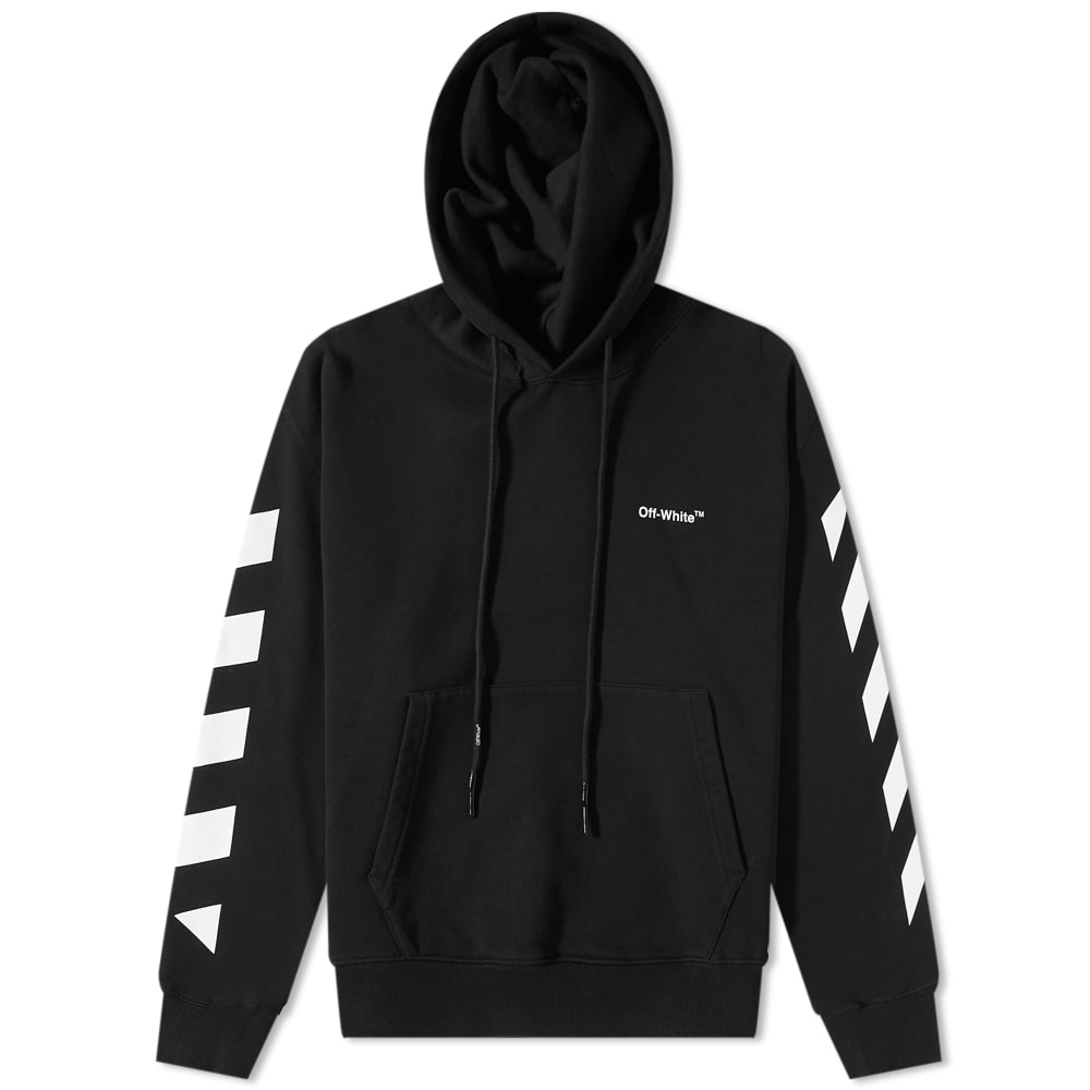 Sweatshirt Off-White Diagonal Helvetica Oversized Hoody Sort | OMBB037C99FLE0011001, 0