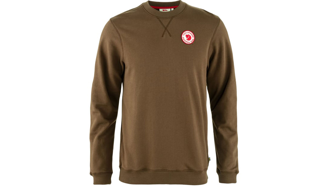 Sweatshirt FJÄLLRÄVEN 1960 Logo Badge Crewneck Sweatshirt Brun | F87163-299, 1