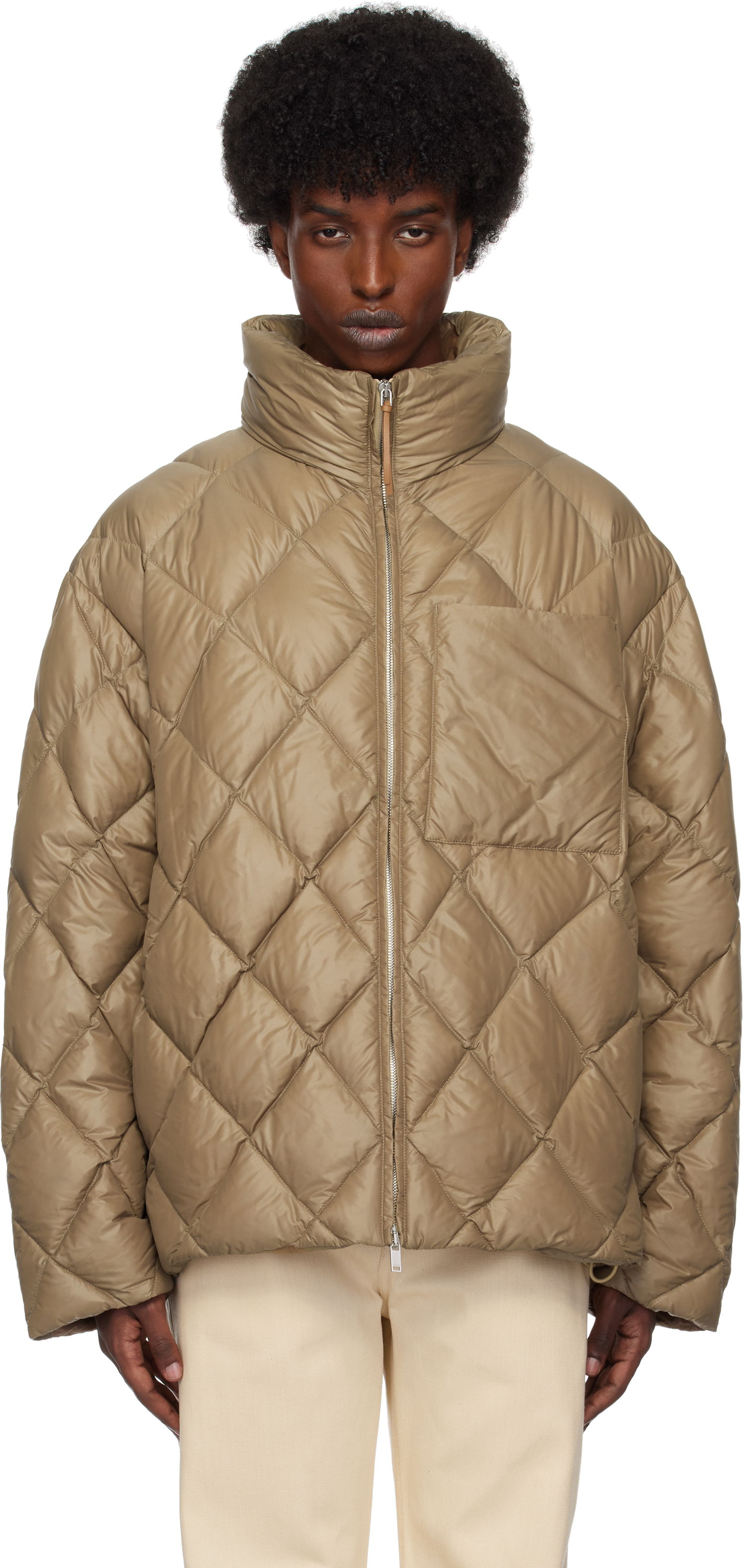 Puffer jakke Jil Sander Quilted Down Jacket Brun | J47AF0141_J70007, 0