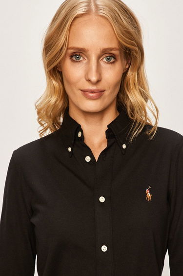 Skjorte Polo by Ralph Lauren Polo Ralph Lauren Regular Fit Classic Collar Shirt Sort | 211664427010, 4