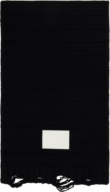 Tørklæde Maison Margiela Wool Scarf With Applique Sort | S52TE0054.M13040, 3